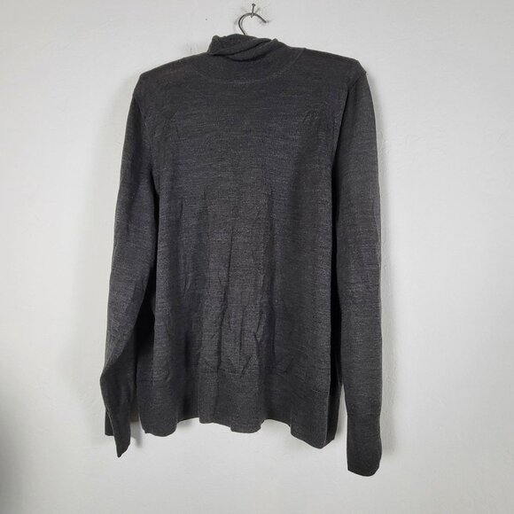 J. Crew Mercantile Gray Womens Turtleneck Sweater Size 3X Wool Blend Pullover - Picture 1 of 7